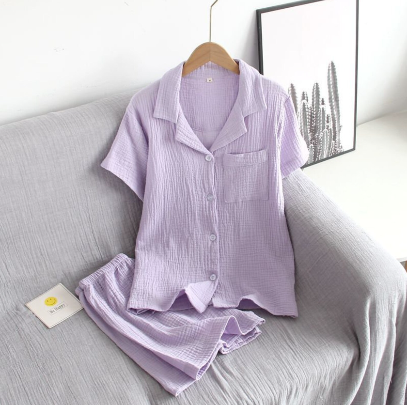 Cotton Short Sleeve Tops with Shorts | Cozy Cotton Home Wear Set