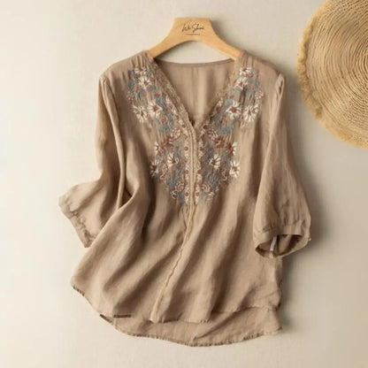 Buy Midnight Garden Embroidered Casual Cotton Top  Women’s Fashion Online - We Shine