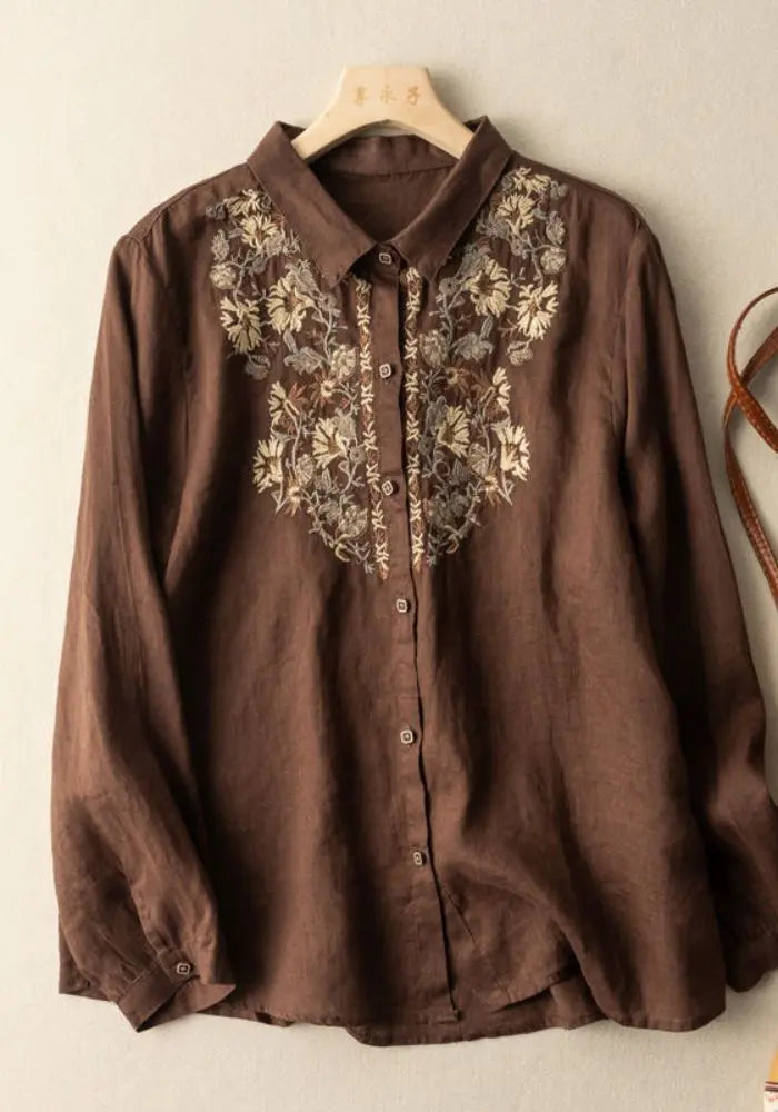 Buy Midnight Garden Embroidered Casual Cotton Top Women’s Fashion Online - WE SHINE India